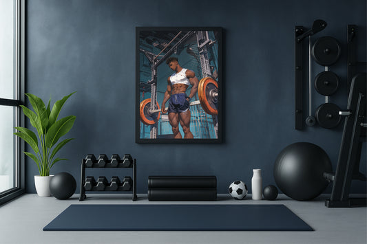 “Forged by Iron – Elite Strength Training Art Frame” 💪🔥