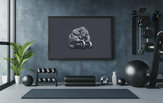“Iron Gorilla – Raw Strength Gym Art Frame” 🦍💪