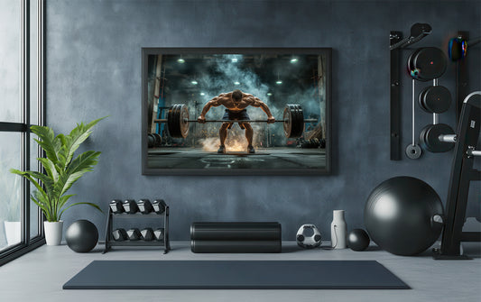 The Pull of Power – Deadlift Focus Gym Art Frame 🏋️♂️⚡