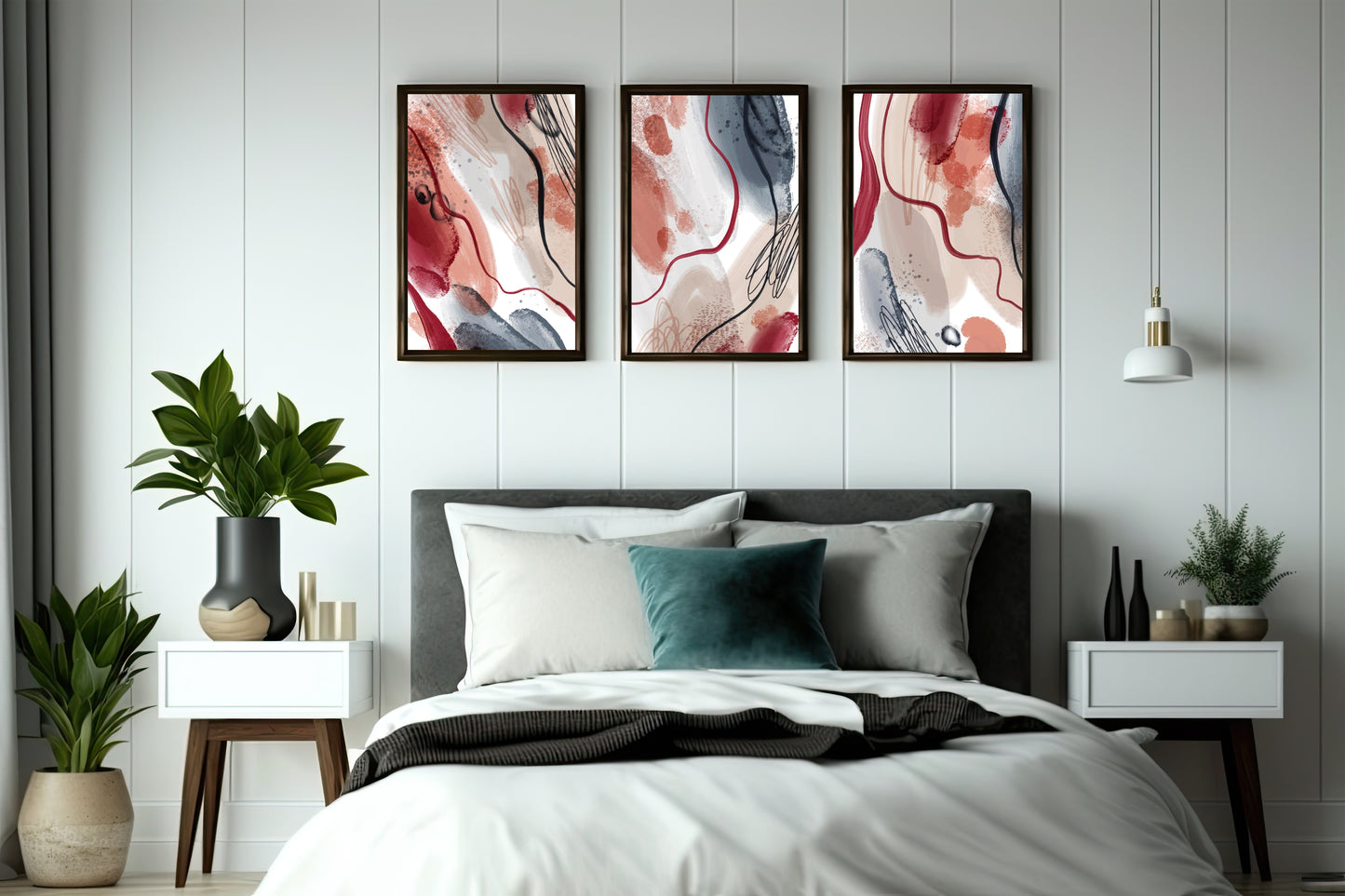 Abstract Flow β Modern Trio Art Frame π¨β¨