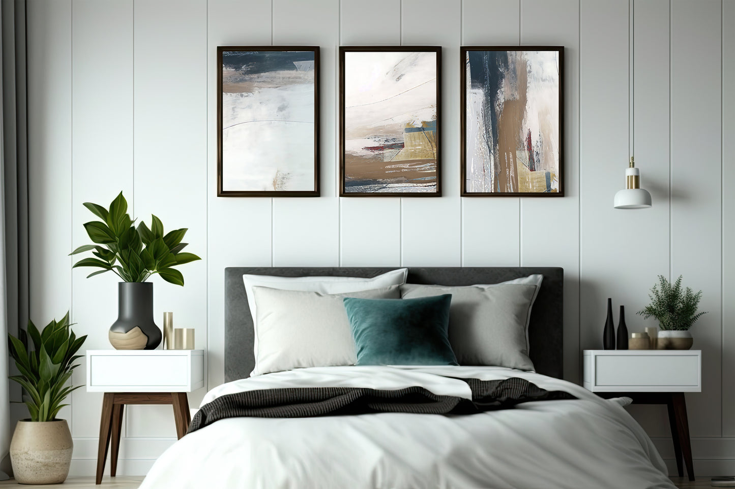 Silent Layers β Neutral Abstract Trio Art Frame π¨β¨