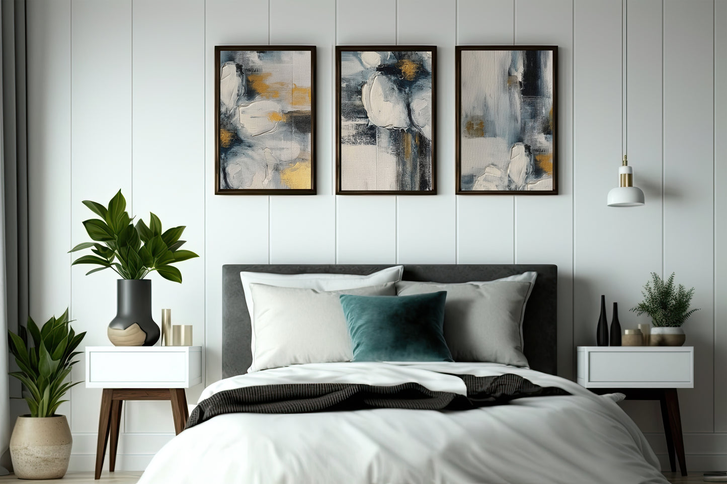 Soft Depth β Textured Abstract Trio Art Frame π¨β¨
