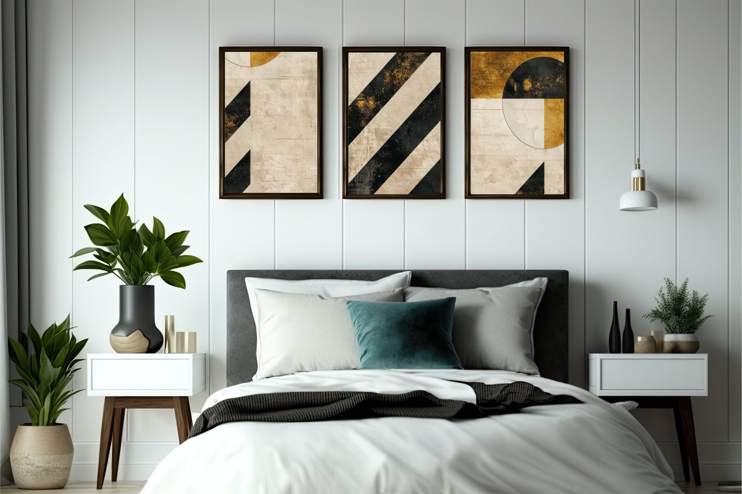 Bold Angles β Modern Abstract Trio Art Frame π¨β¨