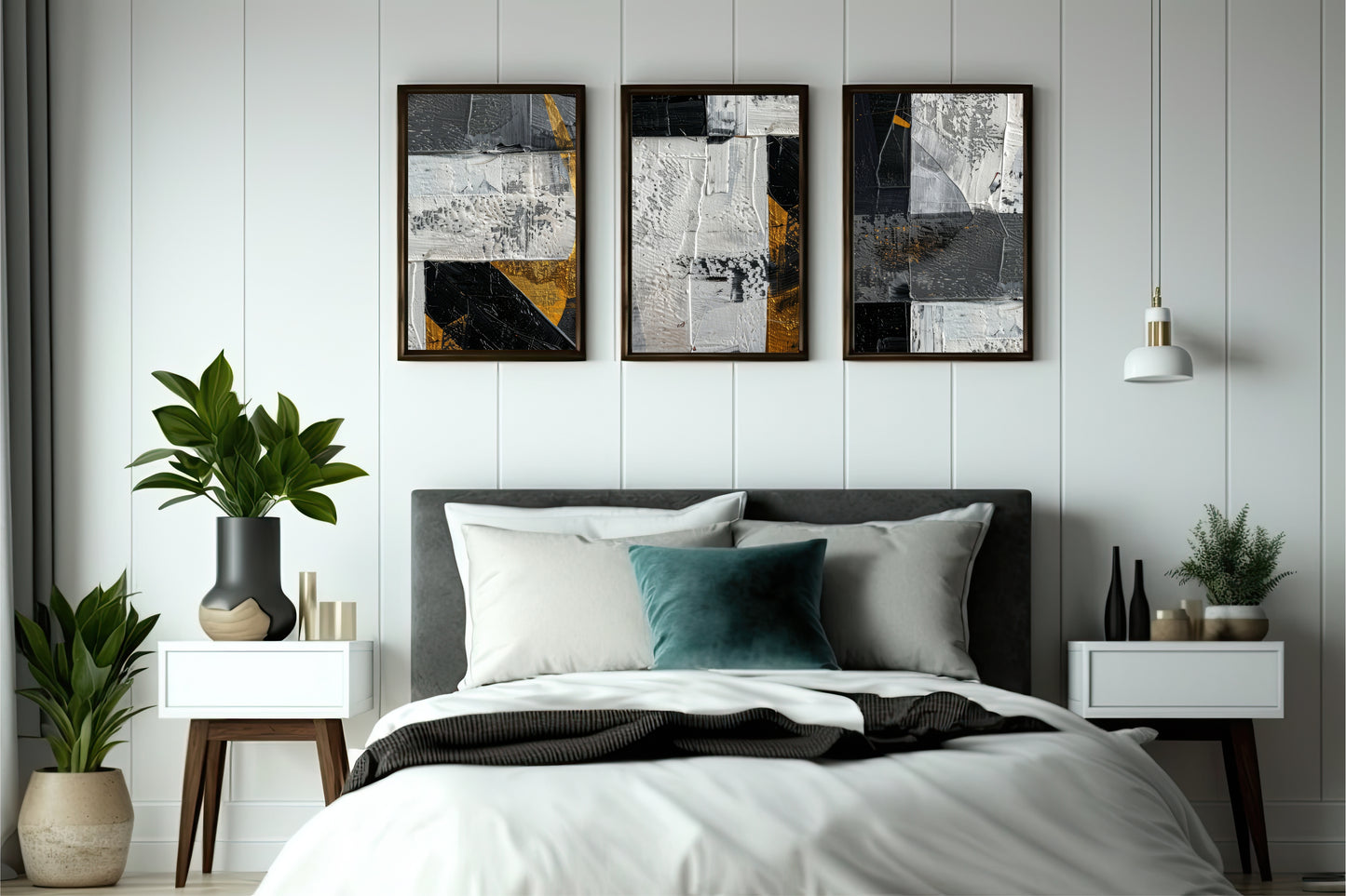 Raw Balance Wall Art Photo Frame – Textured Abstract Trio Art Frame