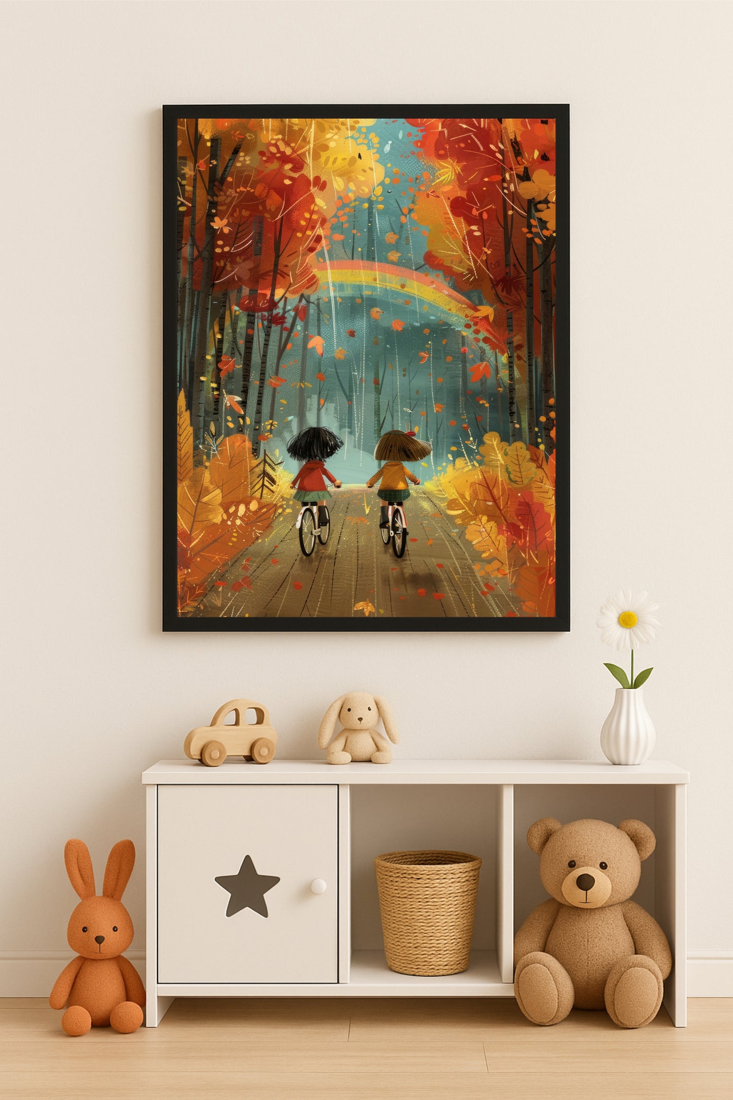 Autumn Ride β Childhood Friendship Art Frame ππ²