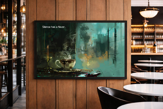 Silence Has a Flavor โ Moody Coffee Wall Art โ๐ซ๏ธ