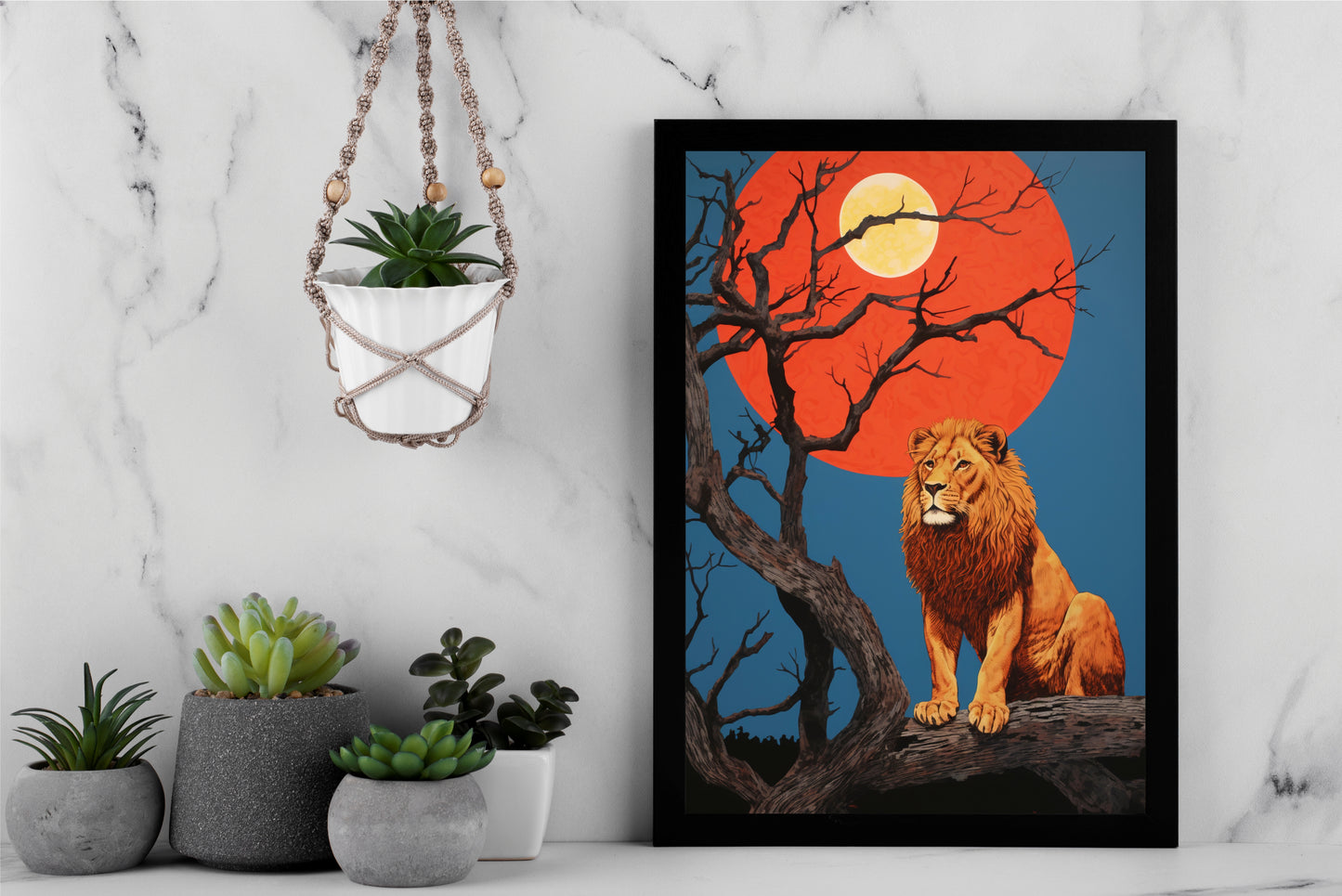 The Silent King β Strength & Solitude Wall Art π¦π