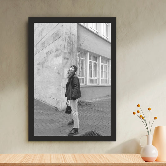 Vintage Black & White Fashion Wall Art | Minimalist Street Photography Print