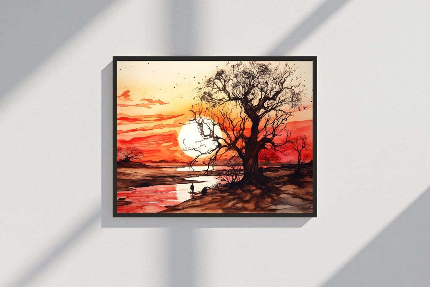 Sunset Nature Wall Frame β A Breathtaking Blend of Colors & Serenity