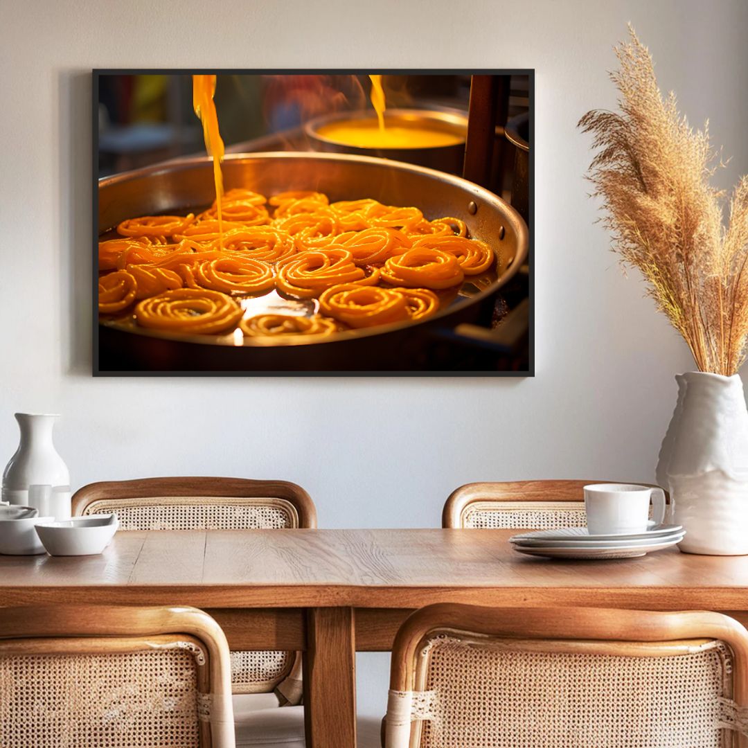 Jalebi Wall Frame β A Sweet & Crispy Delight