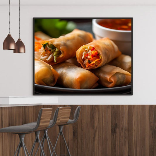 Spring Roll Wall Frame β A Crispy Delight for Your Space