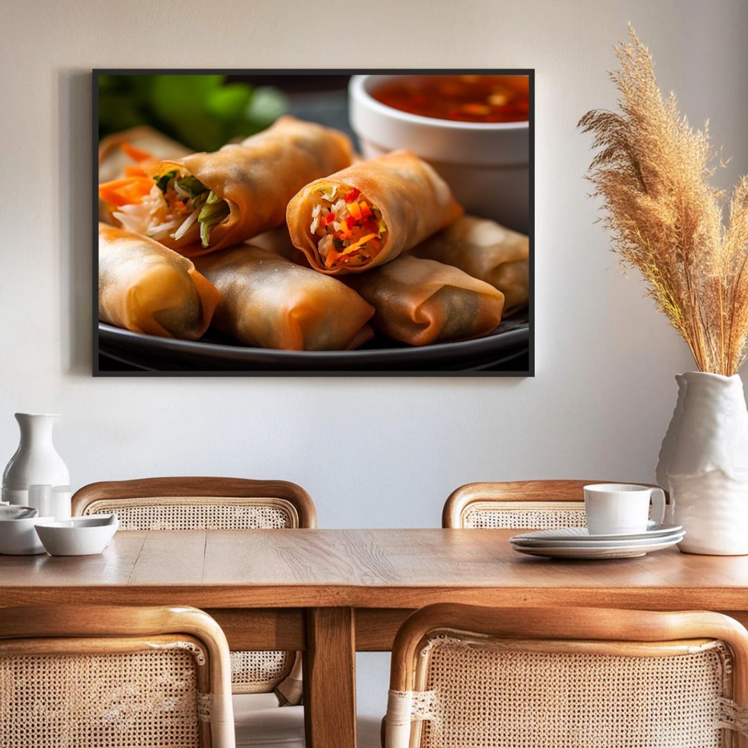 Spring Roll Wall Frame – A Crispy Delight for Your Space