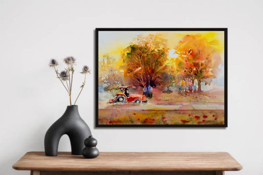 Farmhouse Nature Wall Frame β A Rustic Escape to Serenity