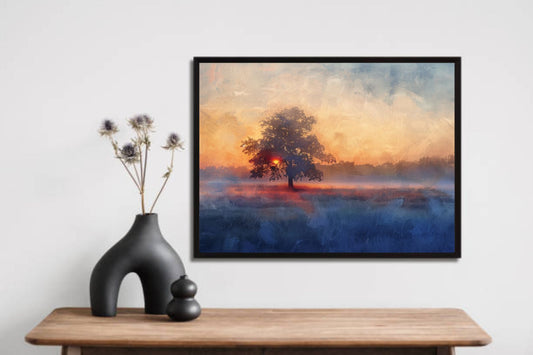 Sunset Nature Wall Frame β A Breathtaking Blend of Colors & Serenity