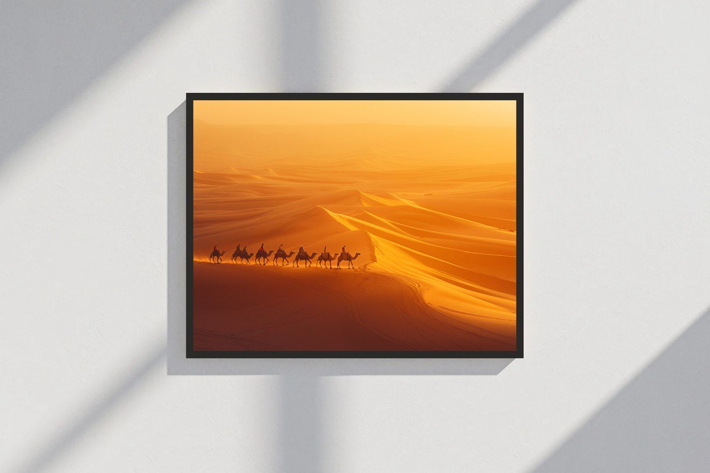 Camel in Desert Nature Wall Frame β A Majestic Journey Through the Sands