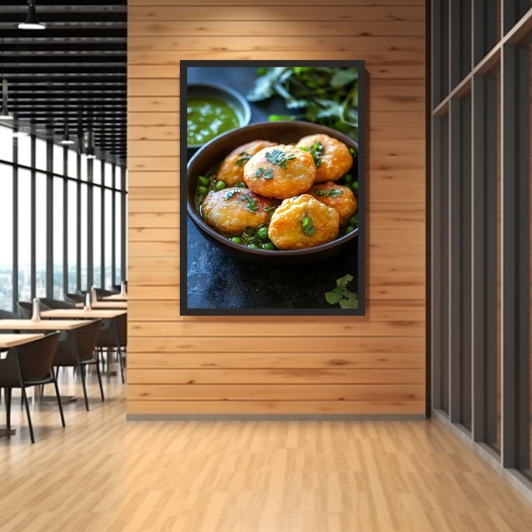Spicy & Crispy Kachori – A Must-Have Wall Frame for Your Food Space