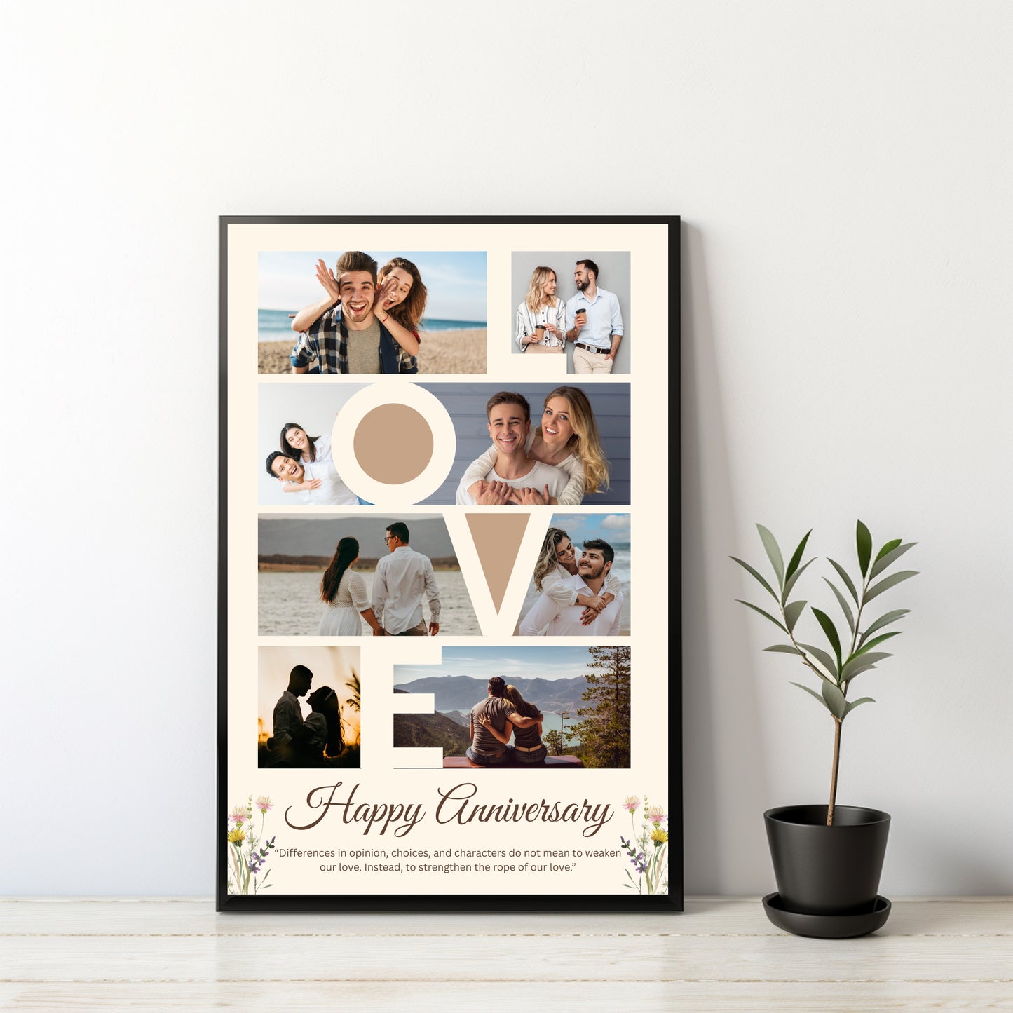Personalized Love Wall Art Photo Collage Anniversary Frame – Celebrate Every Beautiful Moment
