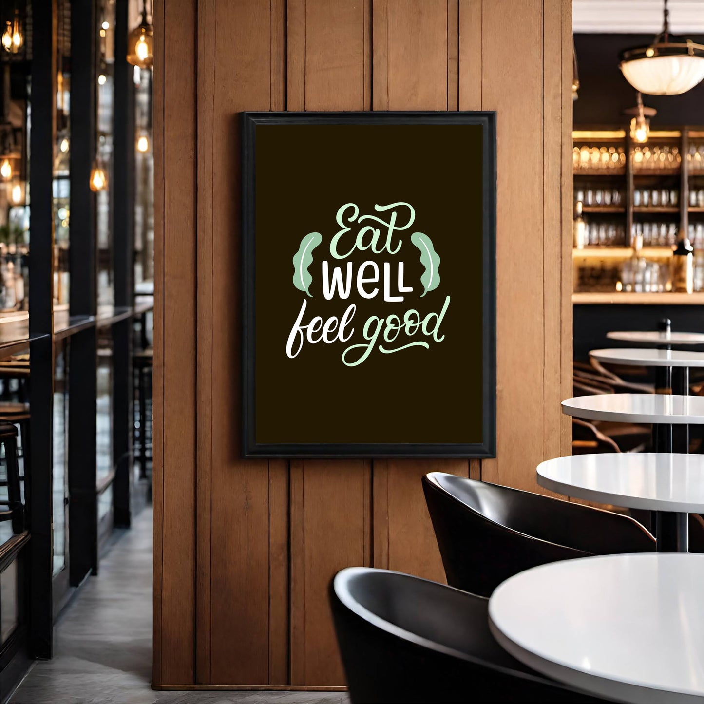π₯ "Eat Well, Feel Good" β Healthy Living Wall Art for Kitchen & Restaurants!