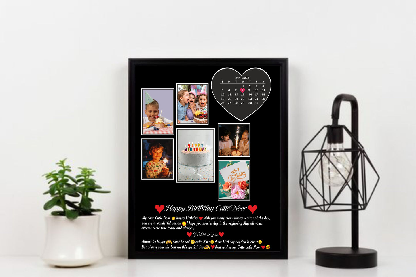 Personalized Birthday Collage Frame β A Special Gift of Love & Memories! π