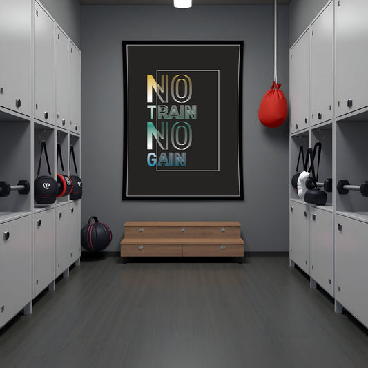 No Train, No Gain β Gym Motivation Wall Art