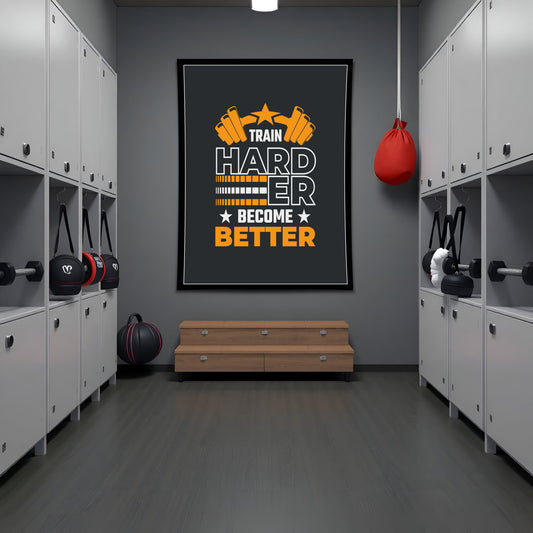 Train Harder, Become Better β Gym Motivation Wall Art