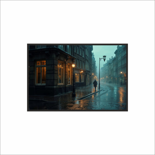 Whispers of the Rain – Silent Street Wall Art 🌧️🌆
