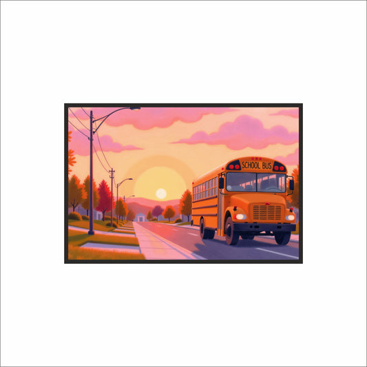 Golden Ride Home – A Warm Evening Journey 🚌🌅