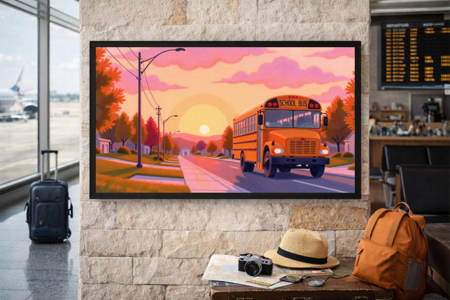 Golden Ride Home – A Warm Evening Journey 🚌🌅