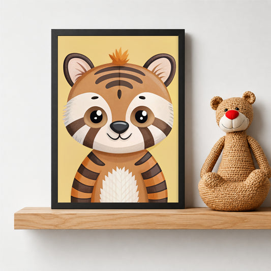 Cute Tiger Cub Wall Art | Tiger Nursery Decor