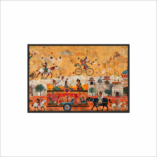 Royal Procession – A Celebration of Indian Heritage 🎨🐎