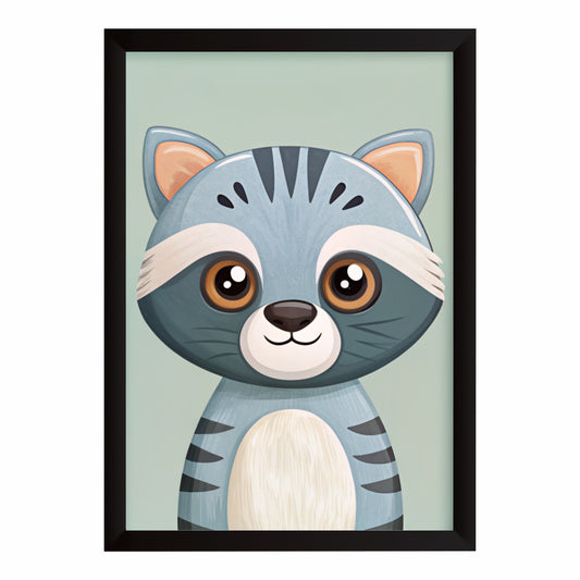 Cute Raccoon Wall Art | Raccoon Nursery Decor