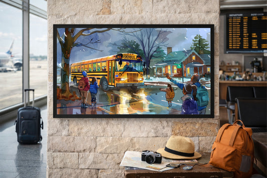 Waiting for the Ride Wall Art Photo Frame – A Moment of Everyday Magic