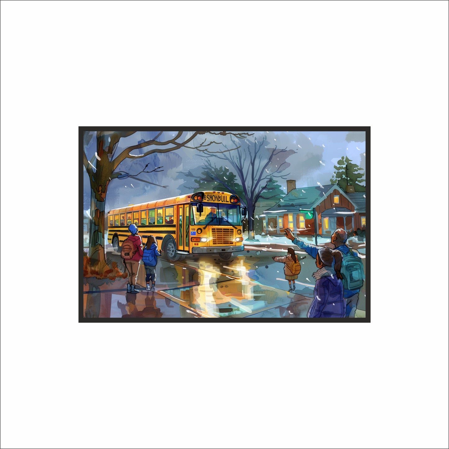 Waiting for the Ride Wall Art Photo Frame – A Moment of Everyday Magic