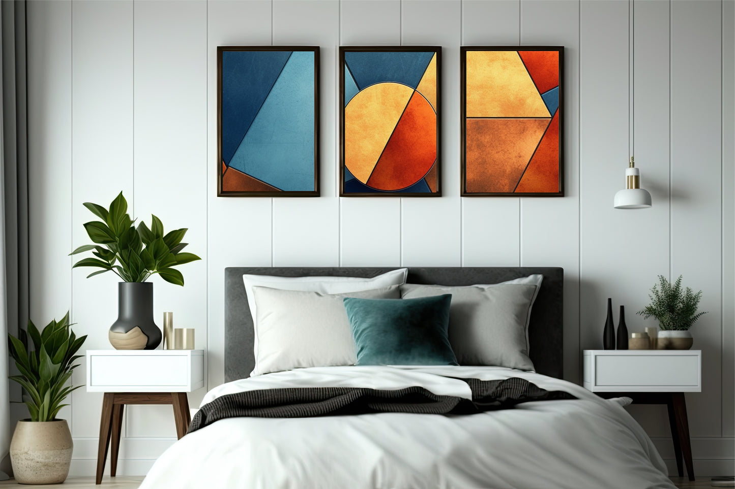 Golden Geometry Wall Art Photo Frame – Balance of Light & Form