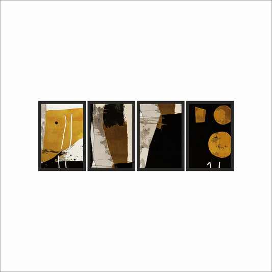 Golden Echo – Abstract Art with Depth & Contrast ✨🖤