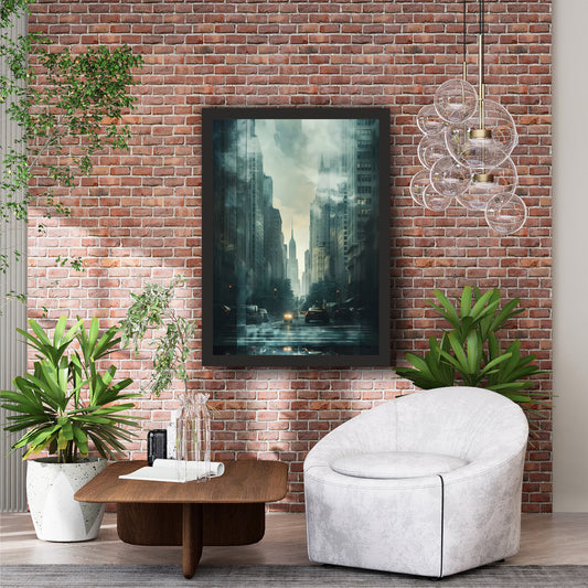 New York City Rainy Street Wall Art | Urban Cityscape Photography