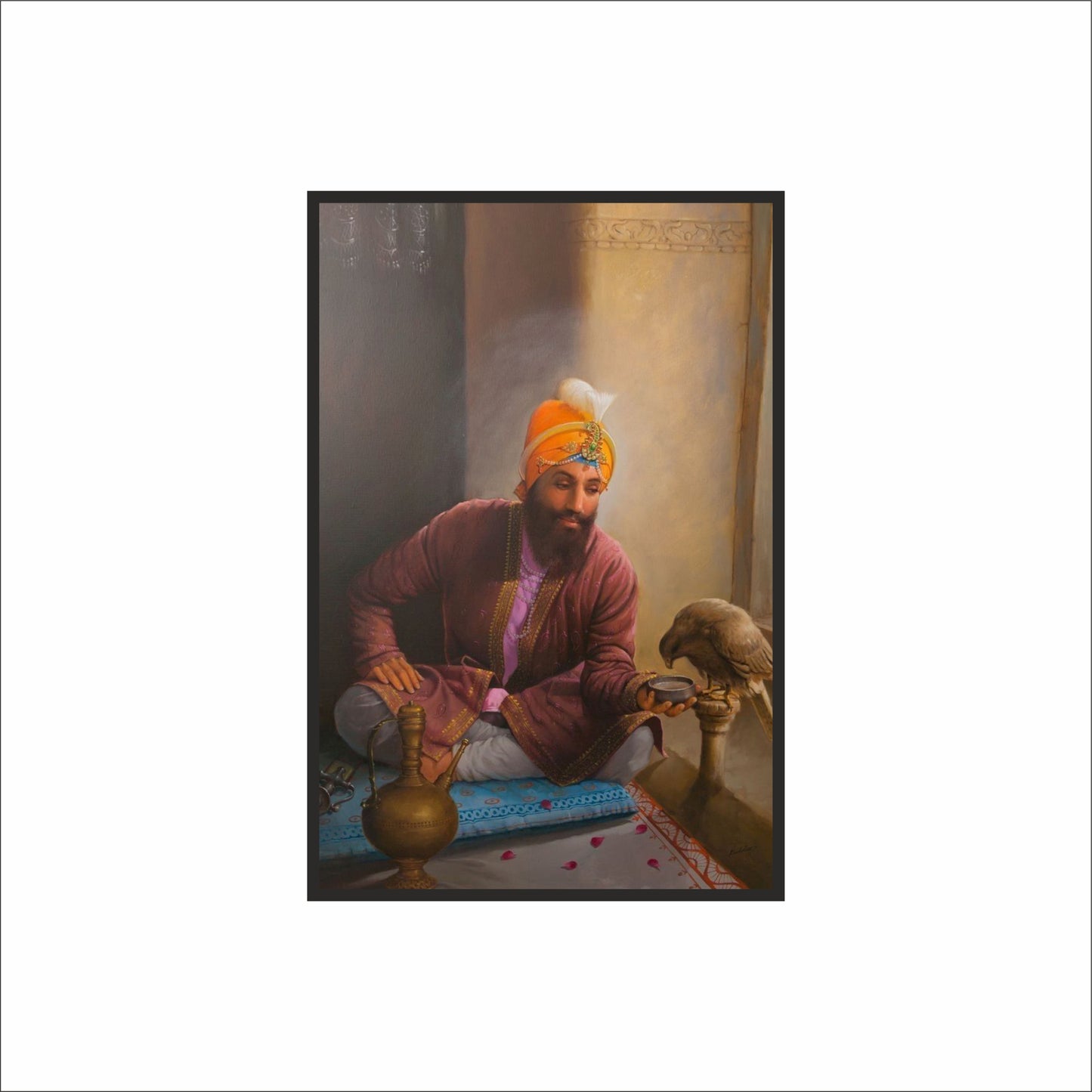 Guru Gobind Singh Ji Wall Art Photo Frame – The Warrior Saint of Courage & Compassion