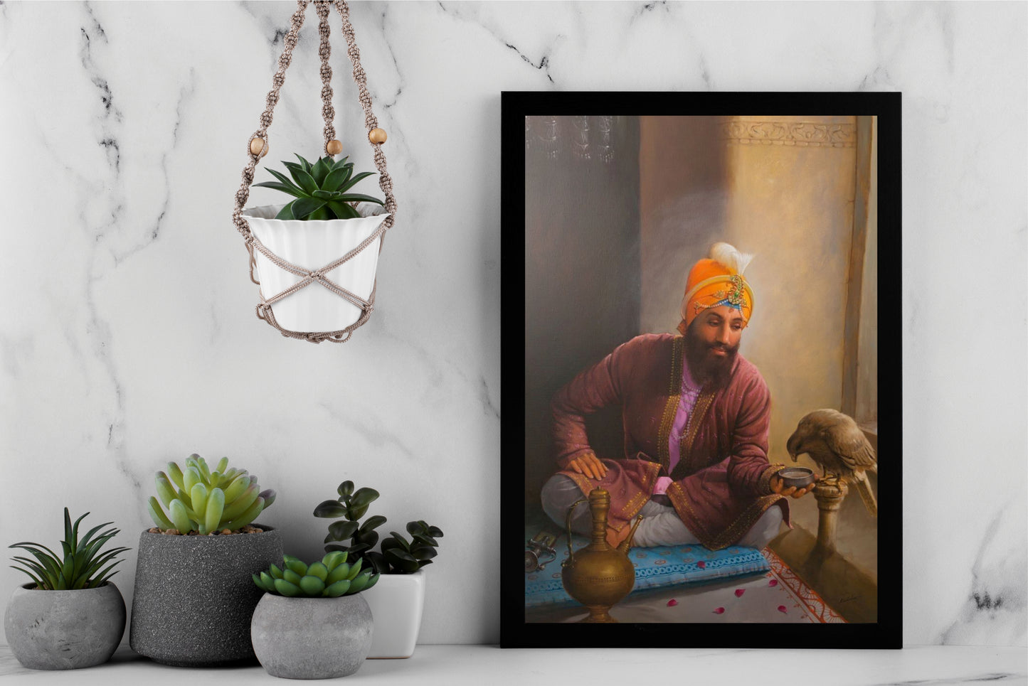 Guru Gobind Singh Ji Wall Art Photo Frame – The Warrior Saint of Courage & Compassion