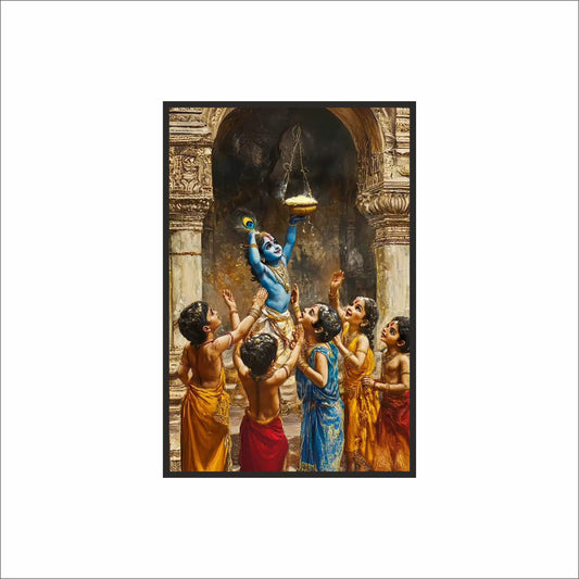 Bal Krishna – The Playful Divine Miracle 💙🪔