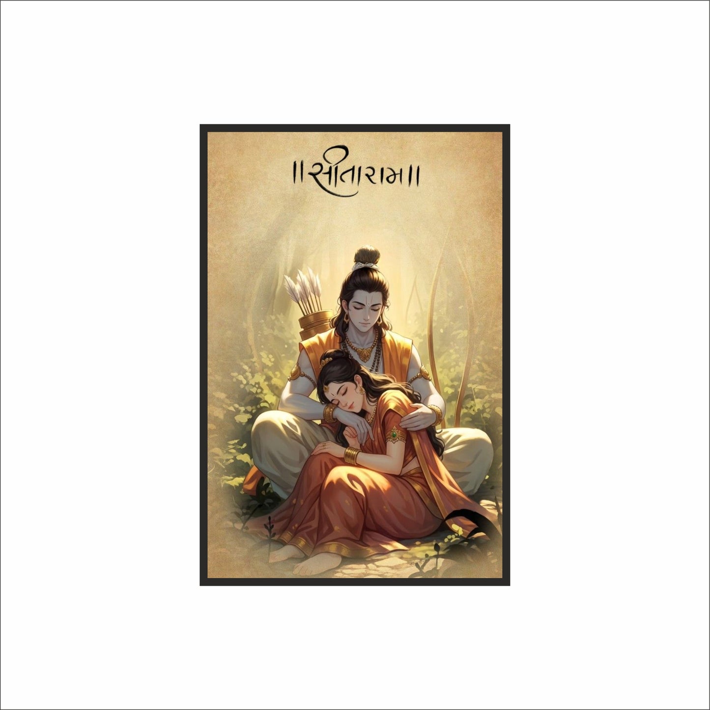 Shri Ram & Sita Wall Art Photo Frame – Eternal Love, Trust & Divine Harmony