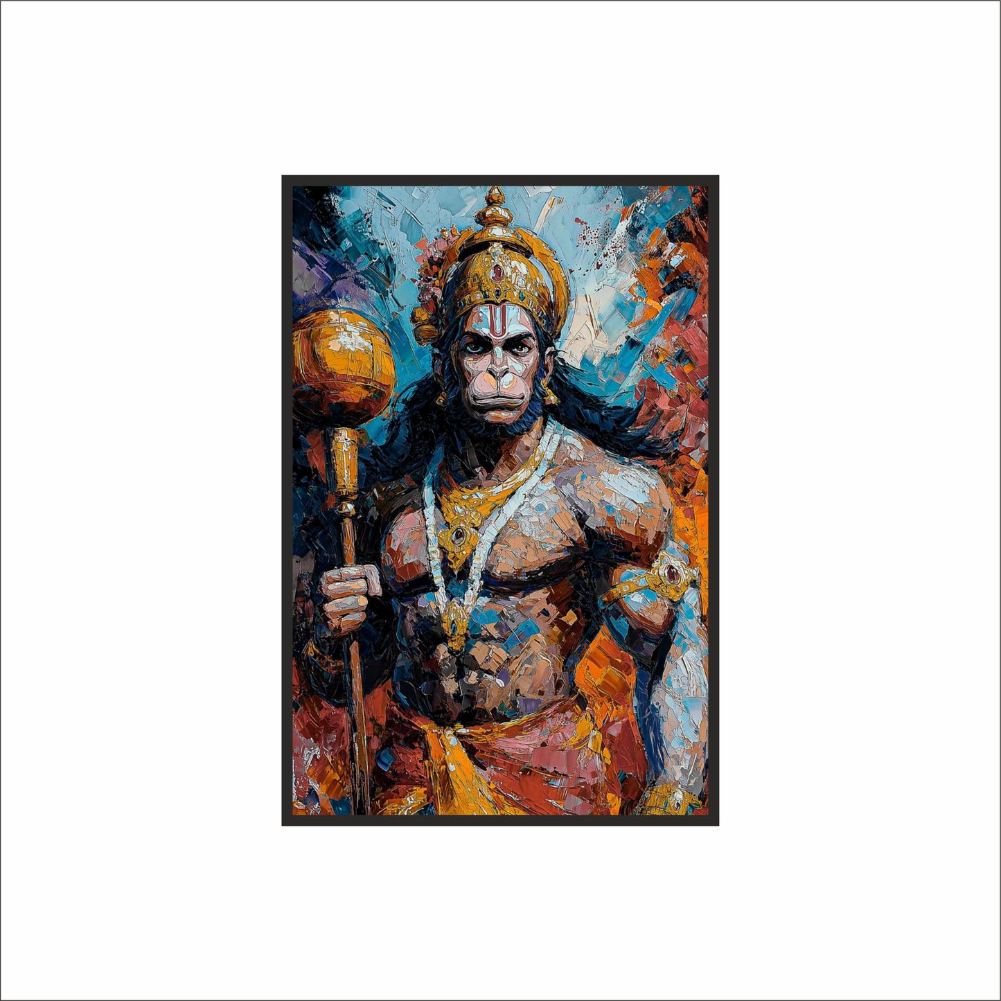 Shri Hanuman Wall Art Photo Frame – The Symbol of Strength, Devotion & Fearless Power