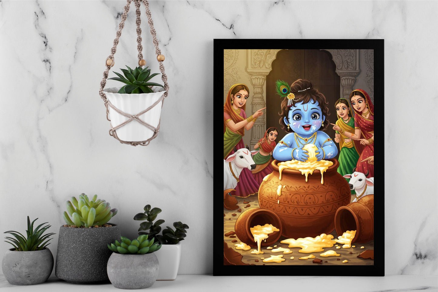 Bal Krishna – The Divine Butter Thief 🪔💛