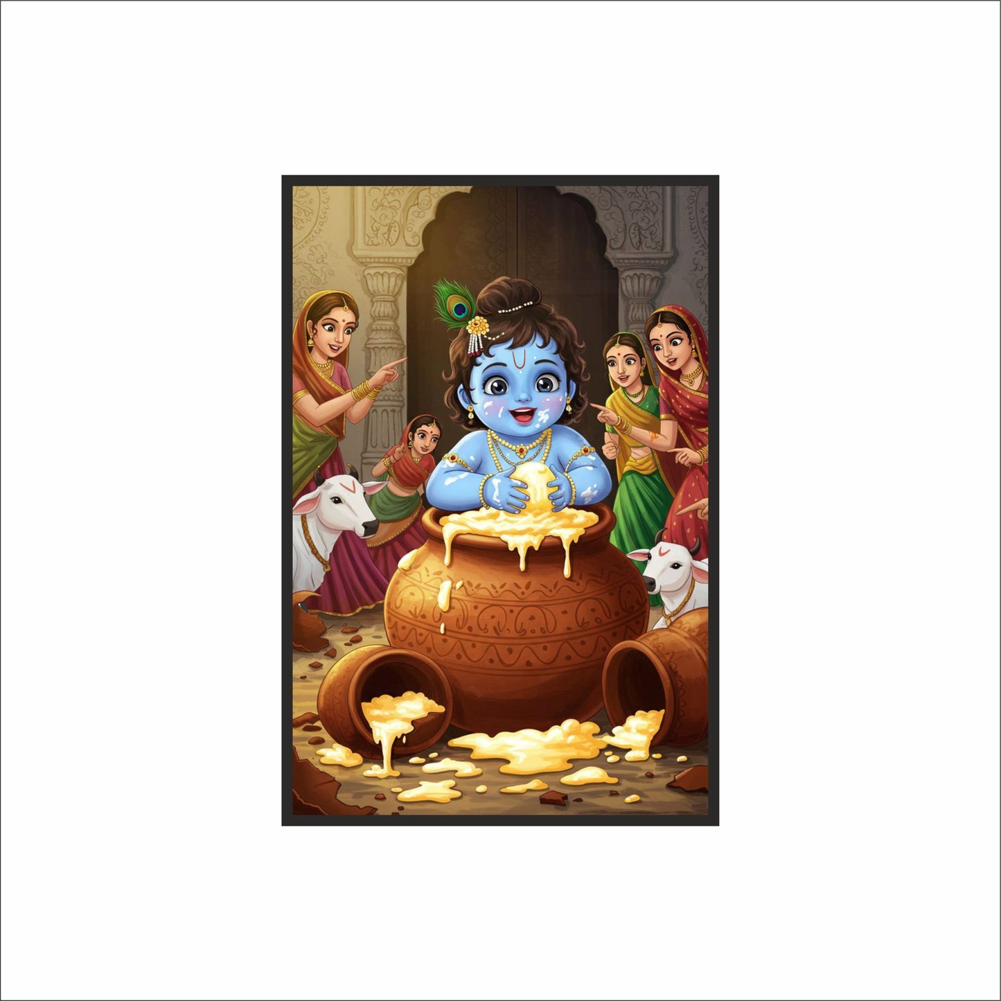 Bal Krishna – The Divine Butter Thief 🪔💛