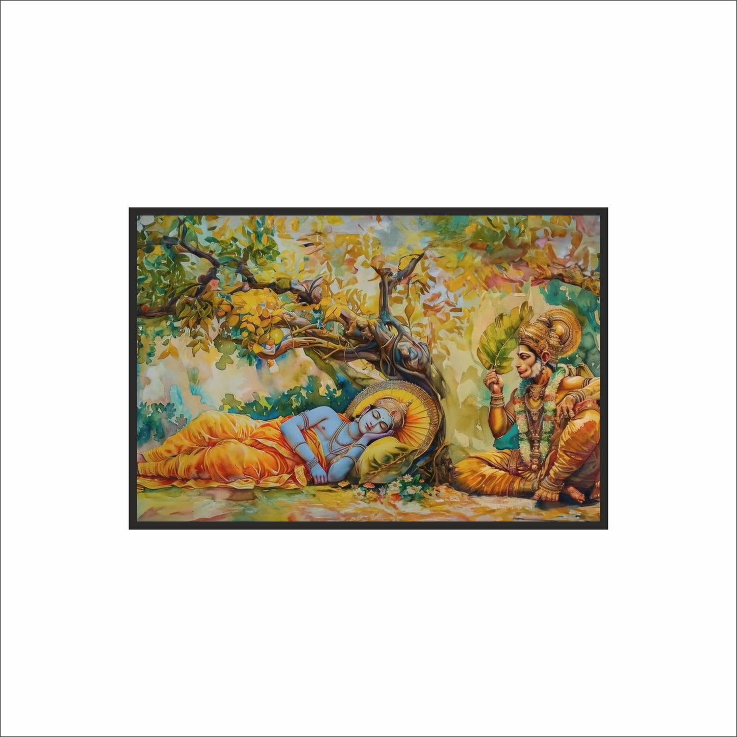 Shri Vishnu & Hanuman Ji Wall Art Photo Frame – Divine Protection & Eternal Devotion
