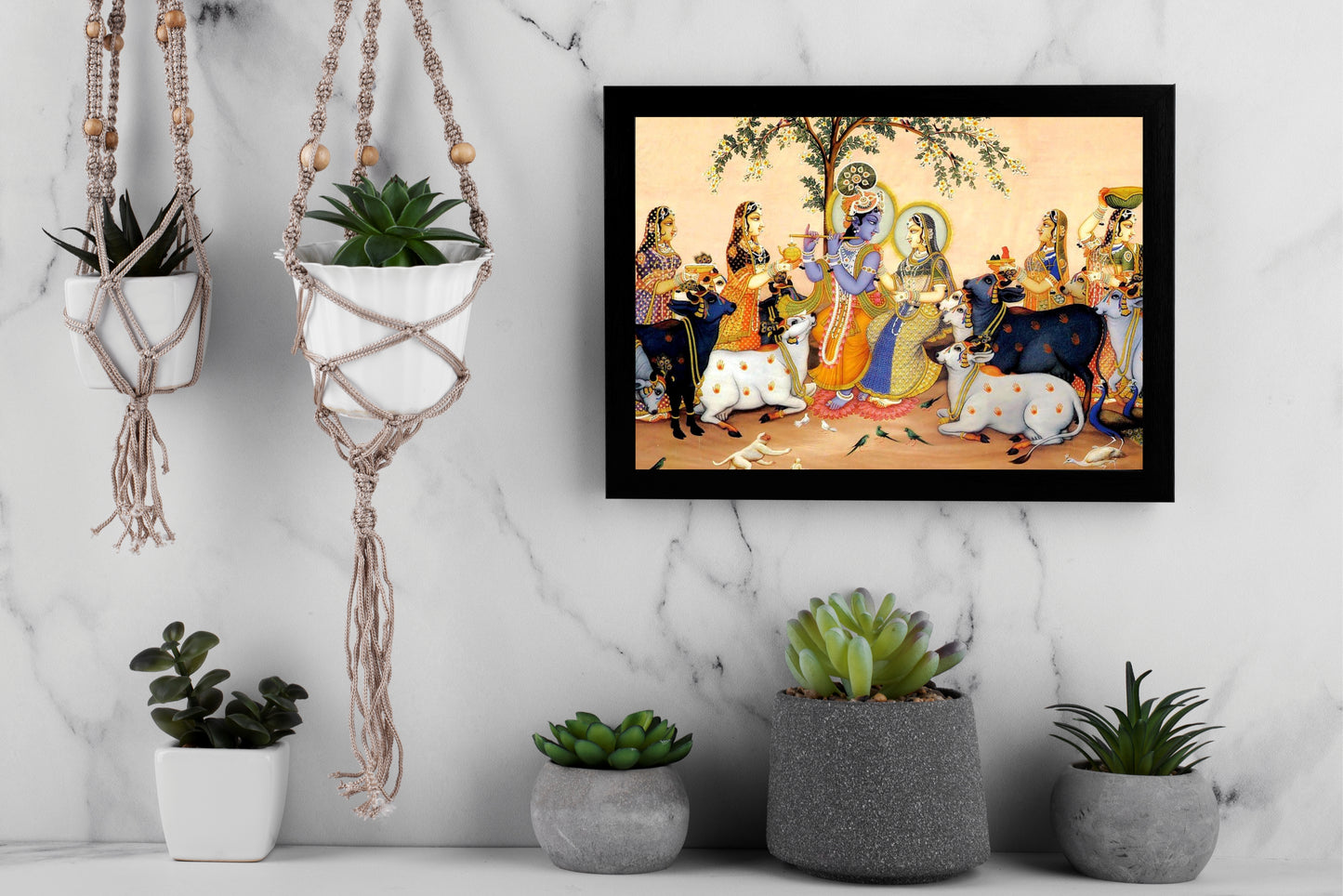 Shri Krishna Raas Leela Wall Art Photo Frame – The Divine Dance of Love & Devotion