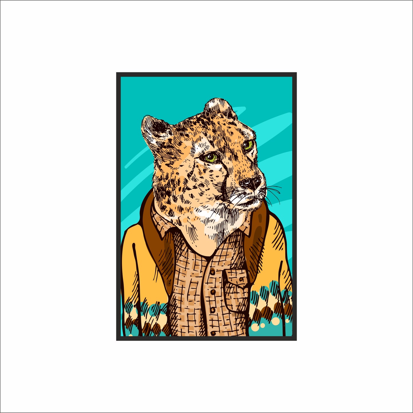 Urban Leopard Wall Art Photo Frame – Bold Attitude Wall Art