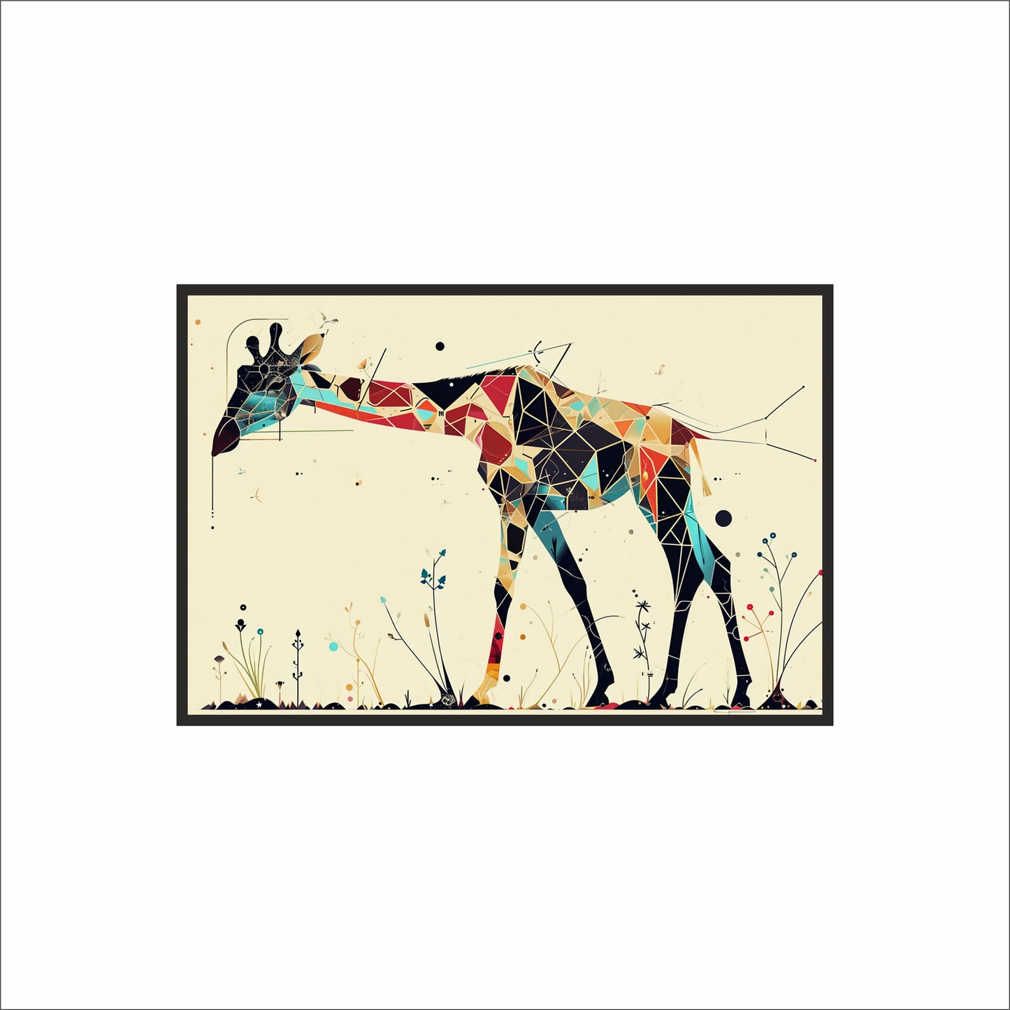 Abstract Giraffe – Modern Geometric Wall Art 🦒🎨