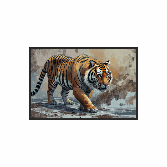 Royal Stride – Majestic Tiger Wall Art 🐅
