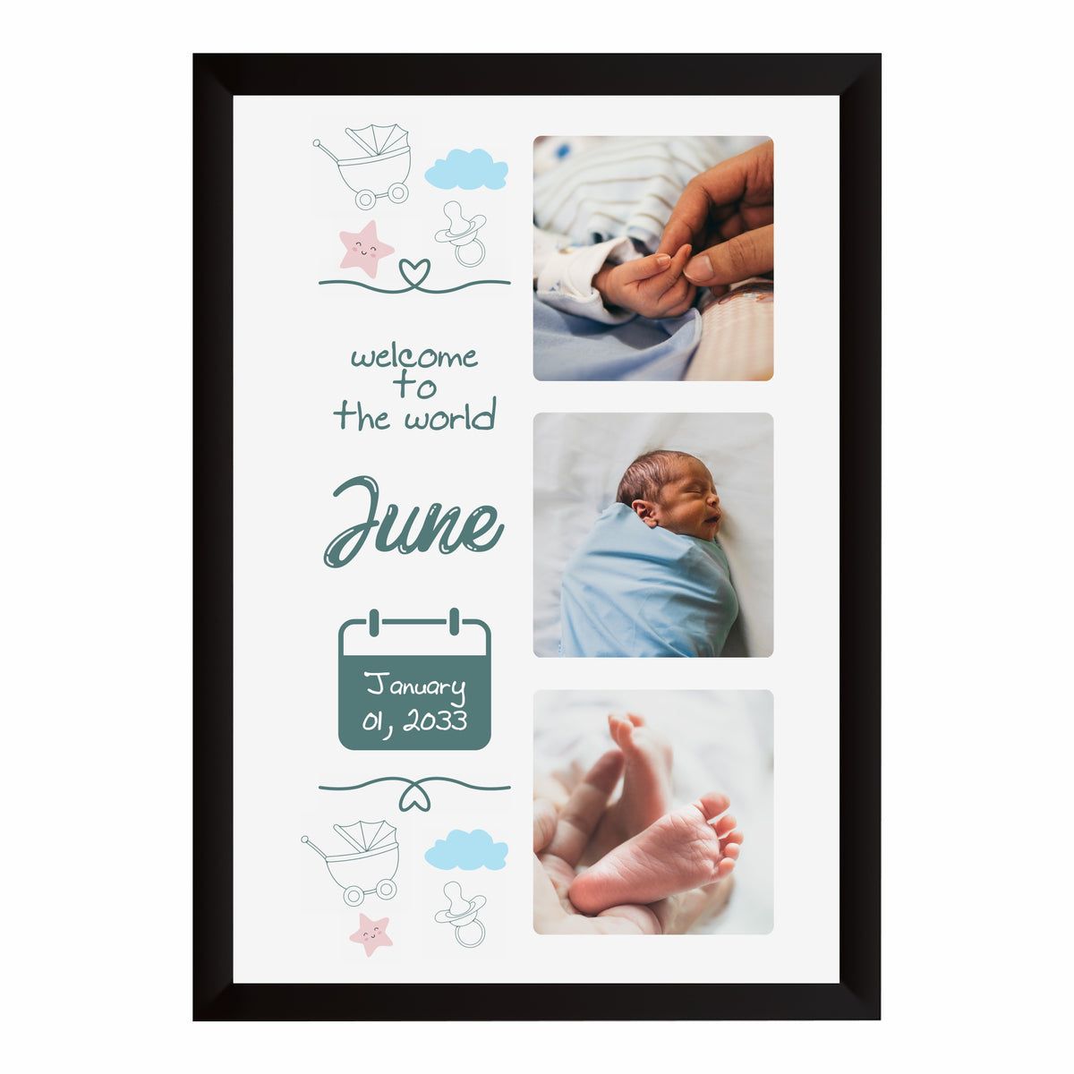 Customized Baby Birth Photo Frame