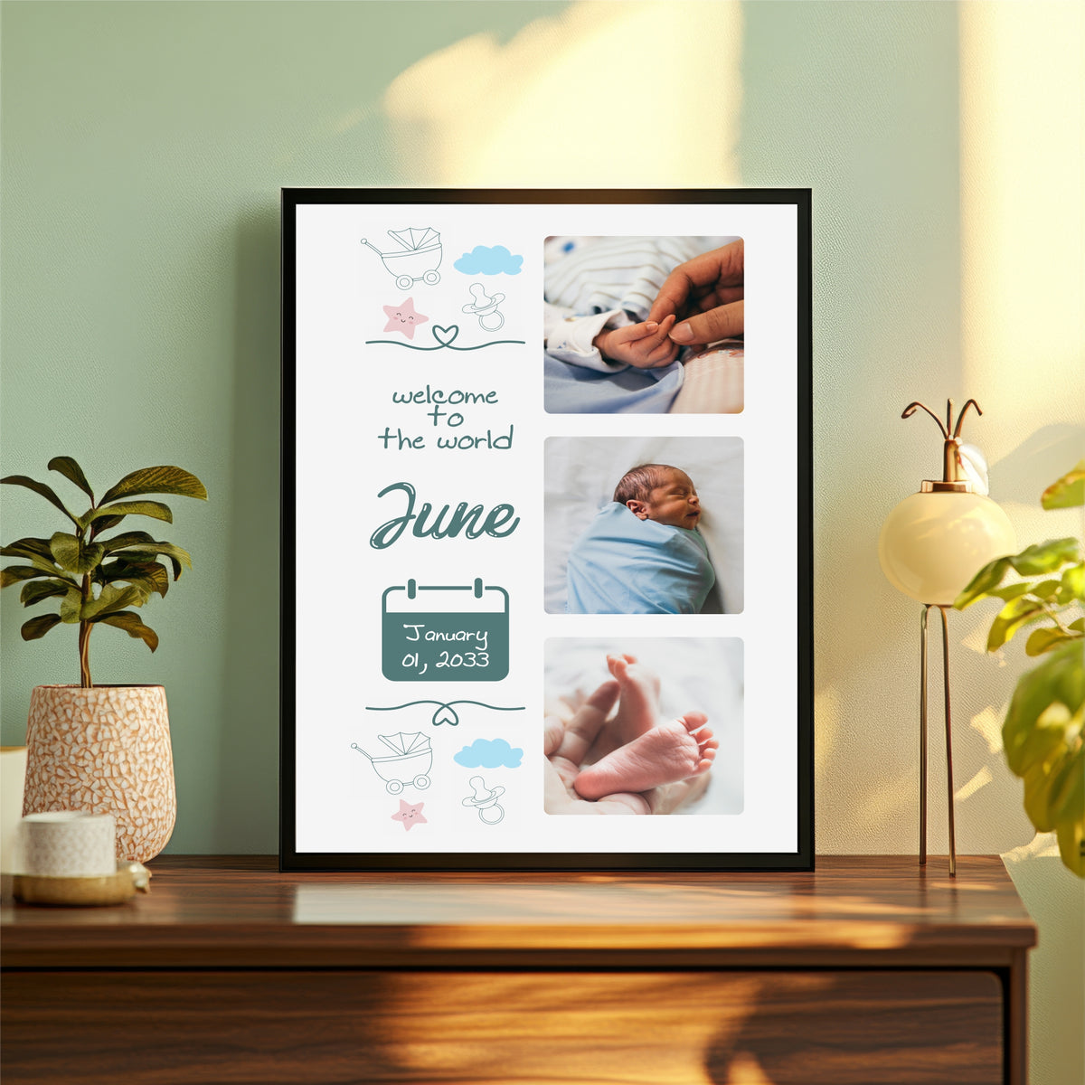 Customized Baby Birth Photo Frame